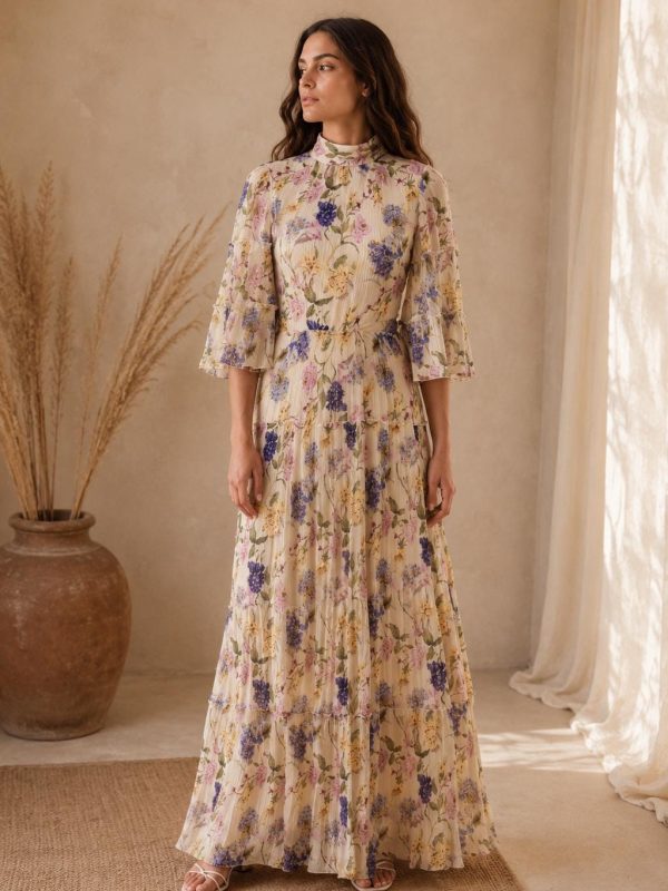 Women’s Vintage Floral Maxi Dress