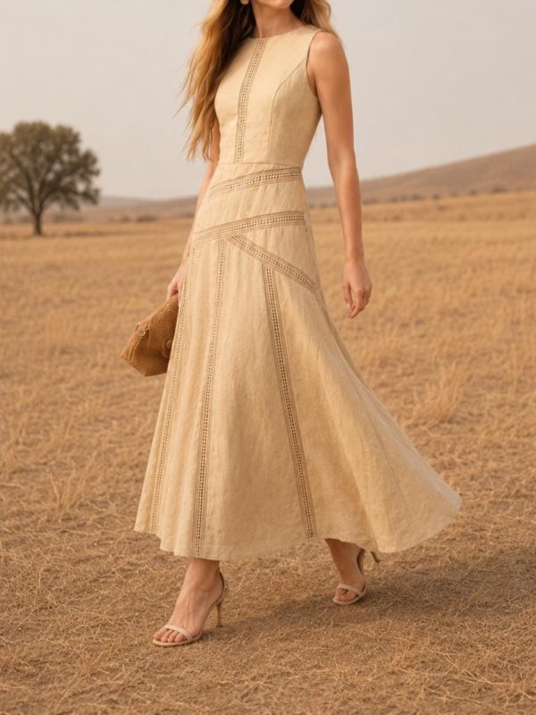 Women’s Beige Boho Maxi Dress